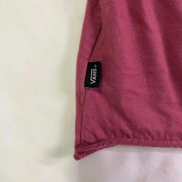 Vans Women's Long Sleeve Mauve Crop Top with Vans Logo | Size Small - Picture 5 of 7